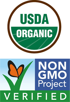 USDA ORGANIC, NON GMO PROJECT VERIFIED.